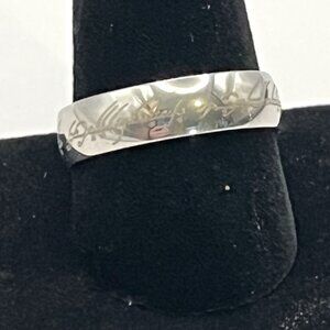 Men's Size 10 Lord of the Rings "The One Ring" Silver Toned